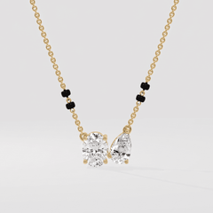 Oval-Pear Toi Et Moi Modern Mangalsutra