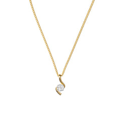 Waving Solitaire Pendant