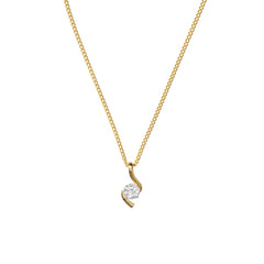 Waving Solitaire Pendant