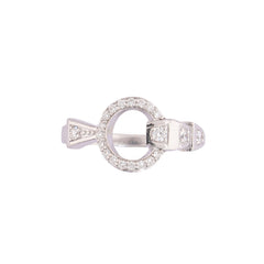 Serpentine Halo Ring
