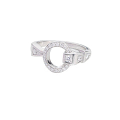 Serpentine Halo Ring