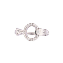 Serpentine Halo Ring