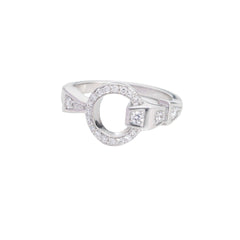 Serpentine Halo Ring