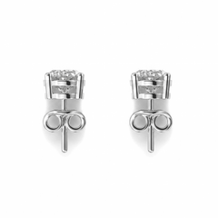 Oval Solitaire Stud Earrings