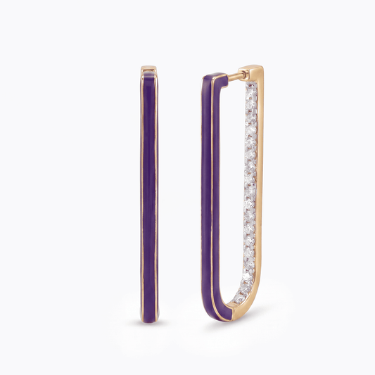 Violet Dusk Hoop Earrings