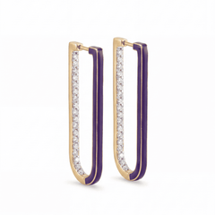 Violet Dusk Hoop Earrings
