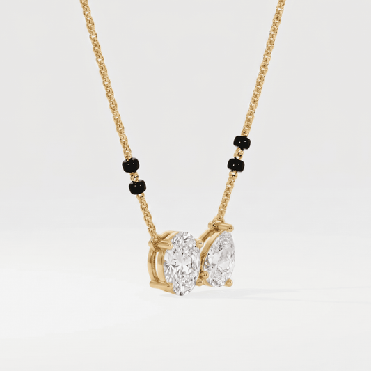 Oval-Pear Toi Et Moi Modern Mangalsutra