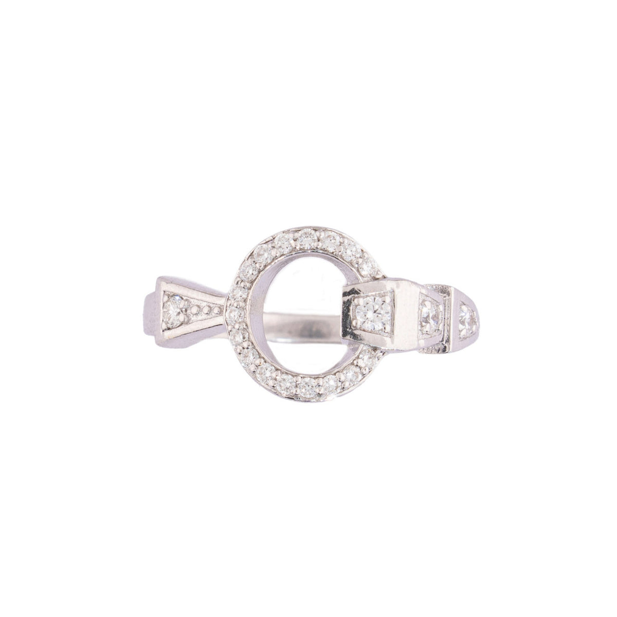 Serpentine Halo Ring