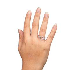 Serpentine Halo Ring