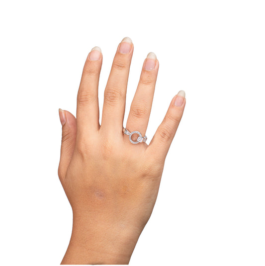 Serpentine Halo Ring