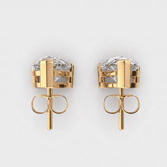 Pear Solitaire Stud Earrings