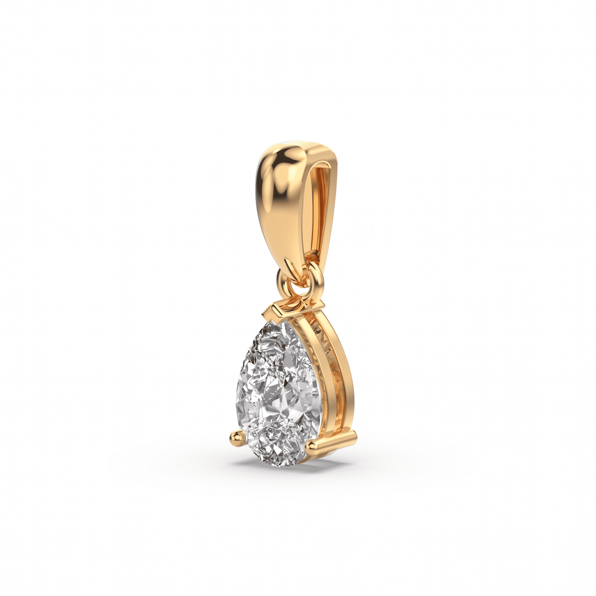 Pear Solitaire Pendant