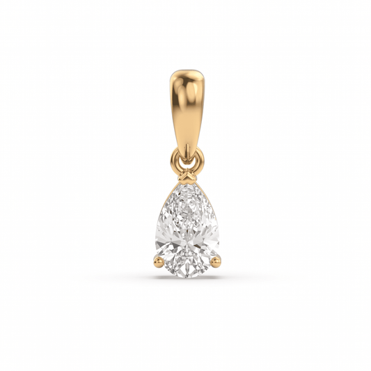 Pear Solitaire Pendant