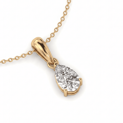 Pear Solitaire Pendant