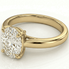 Yellow Gold Oval Cathedral Ring