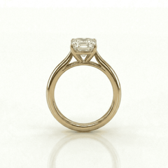 Yellow Gold Asscher Cathedral Ring