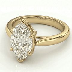 Yellow Gold Marquise Cathedral Ring