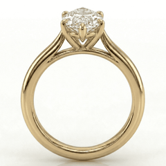 Yellow Gold Marquise Cathedral Ring