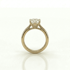 Yellow Gold Heart Cathedral Ring