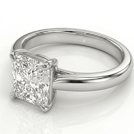 White Gold Princess Cathedral Ring
