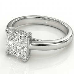 White Gold Princess Cathedral Ring