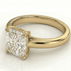 Yellow Gold Radiant Cathedral Ring
