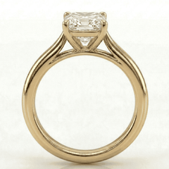 Yellow Gold Radiant Cathedral Ring